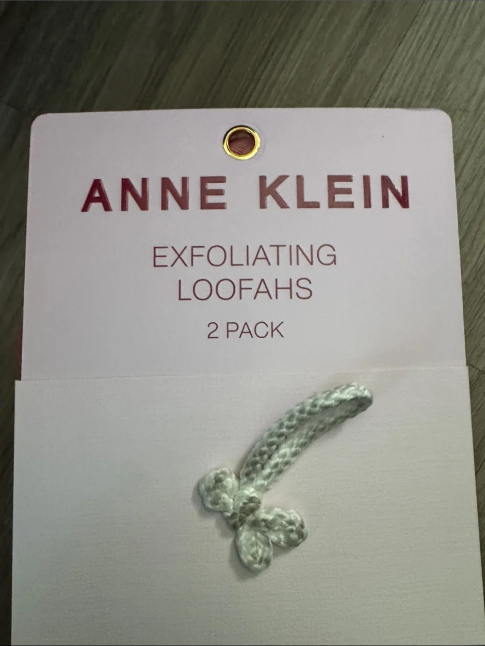 Anne Klein Coral and Blush Pink Exfoliating Loofah Duo